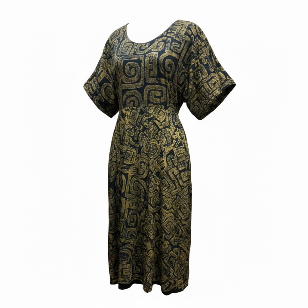 (Size 26) Hand-Painted A-Line Dress