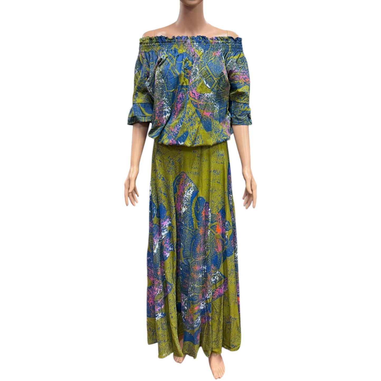 (Size 22) Hand-Painted Waist-band Dress