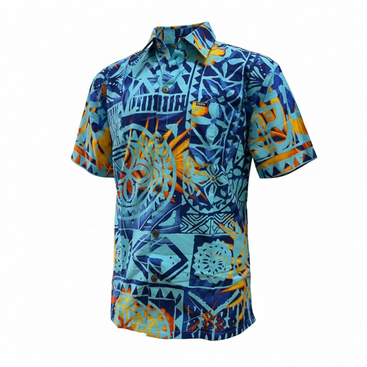 Azure Sun Tapa Men’s Shirt