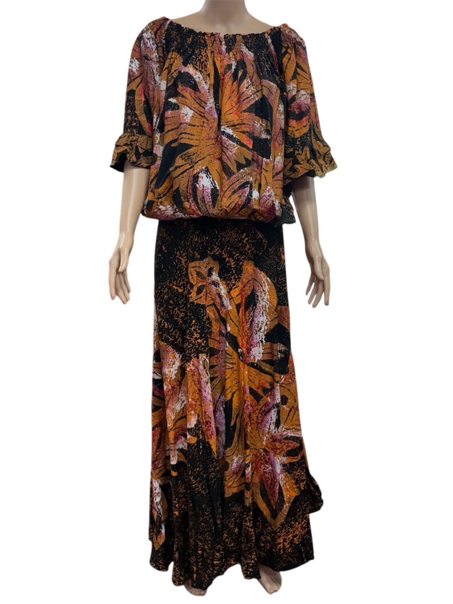 (Size 26) Hand-Painted Waist-band Dress