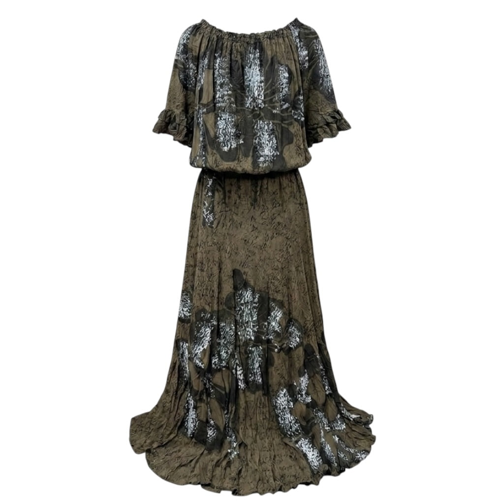 (Size 18) Hand-Painted Waist-band Dress
