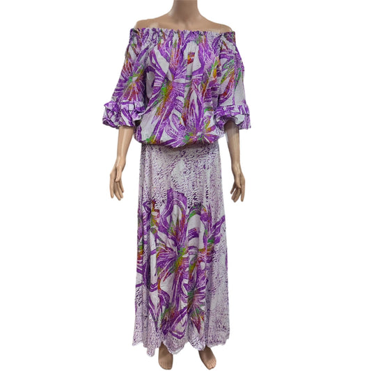 (Size 24) Hand-Painted Waist-band Dress