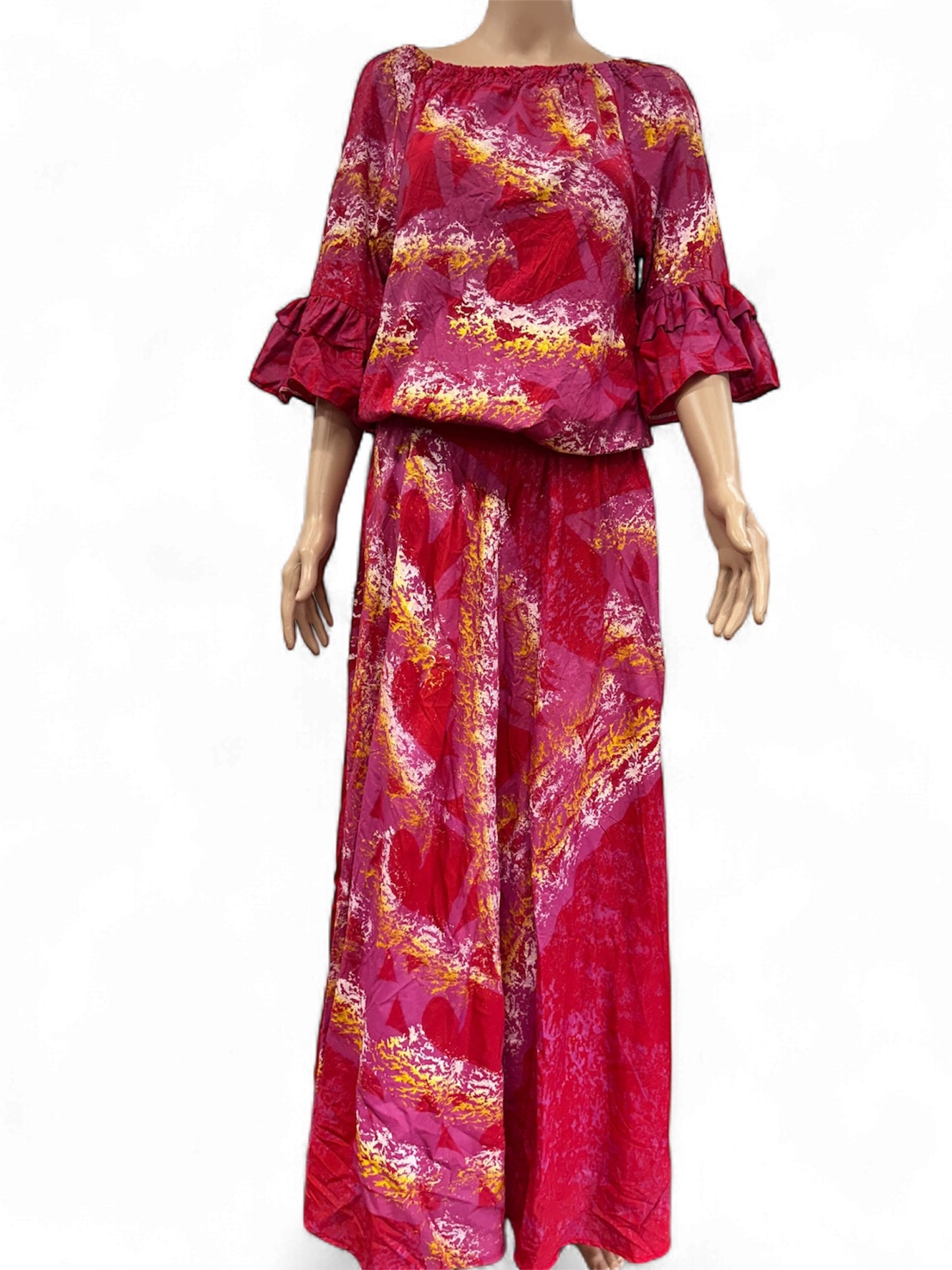 (Size 10) Hand-Painted Waist-band Dress