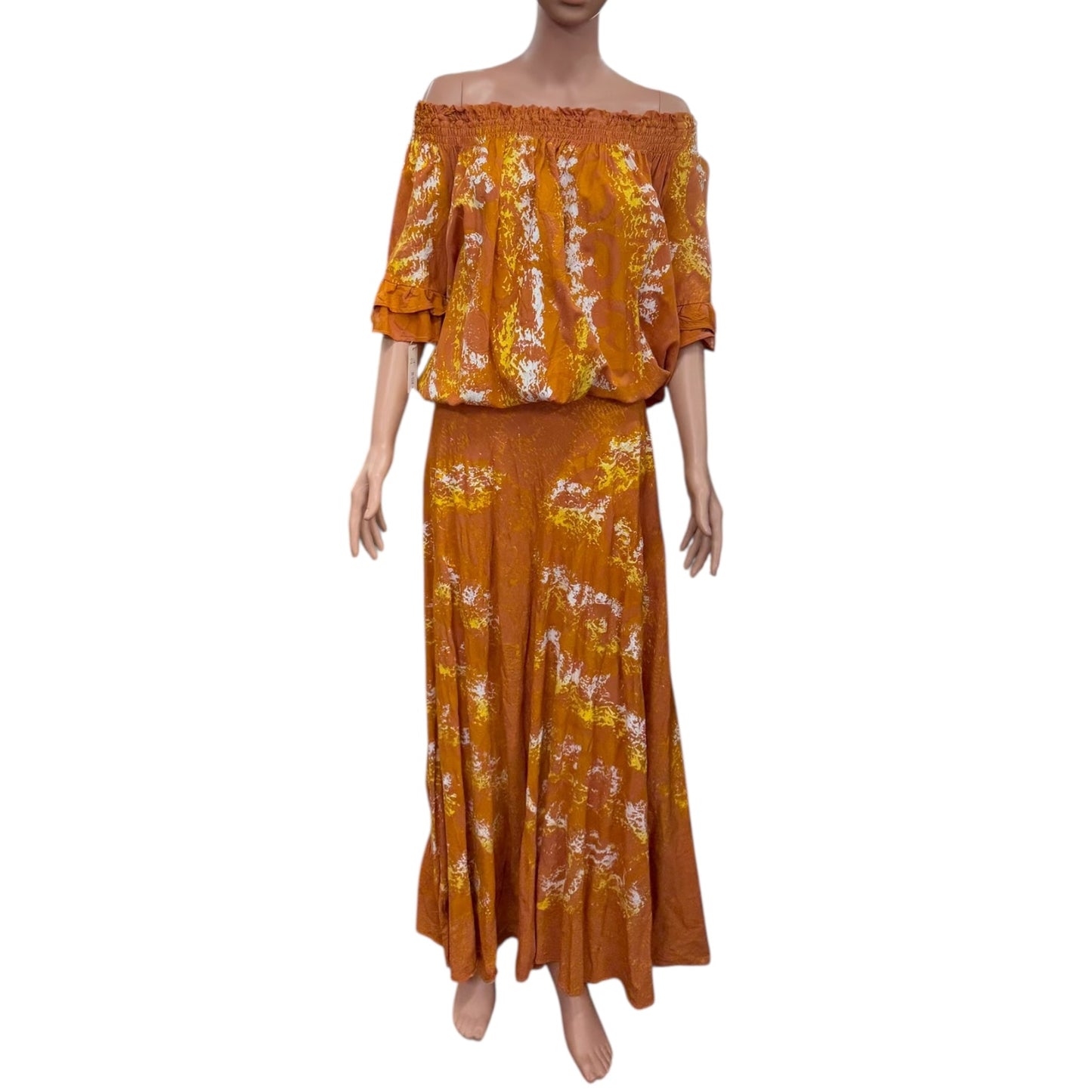 (Size 26) Hand-Painted Waist-band Dress