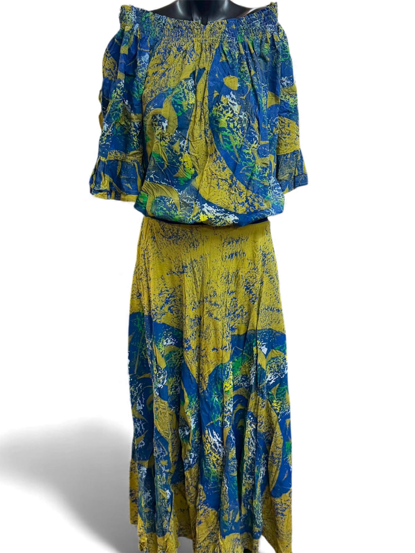 (Size 18) Hand-Painted Waist-band Dress