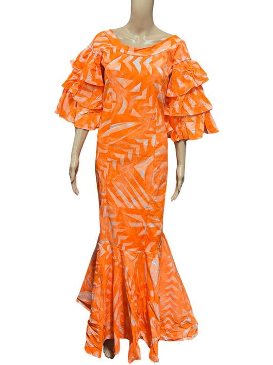 (Size 18) Mermaid Hand-painted Dress