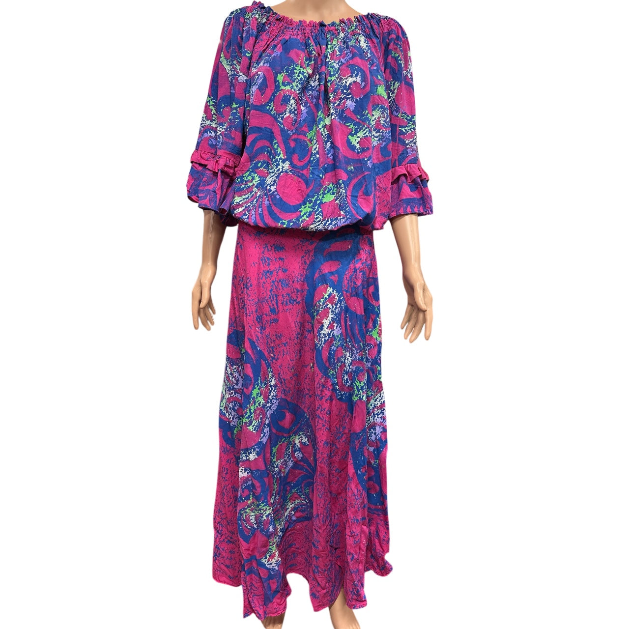 (Size 26) Hand-Painted Waist-band Dress