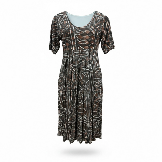 (Size 16) Hand-Painted A-Line Dress