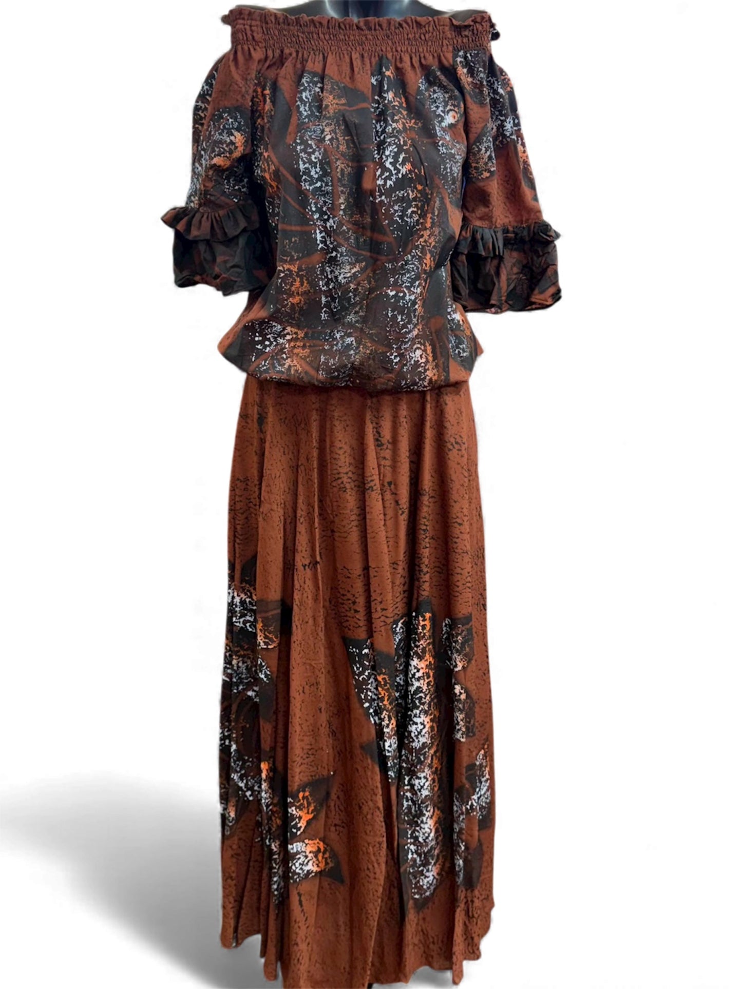 (Size 16) Hand-Painted Waist-band Dress