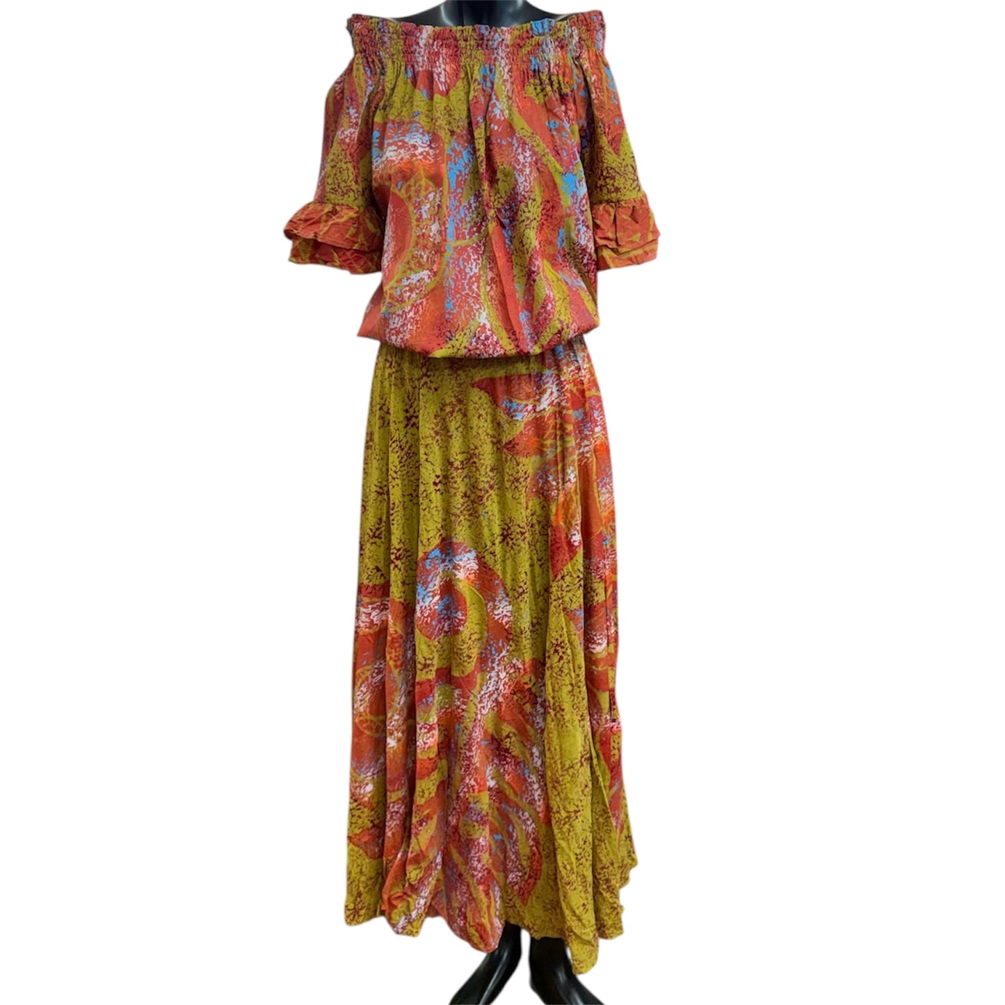 (Size 10) Hand-Painted Waist-band Dress