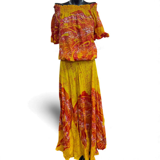 (Size 10) Hand-Painted Waist-band Dress