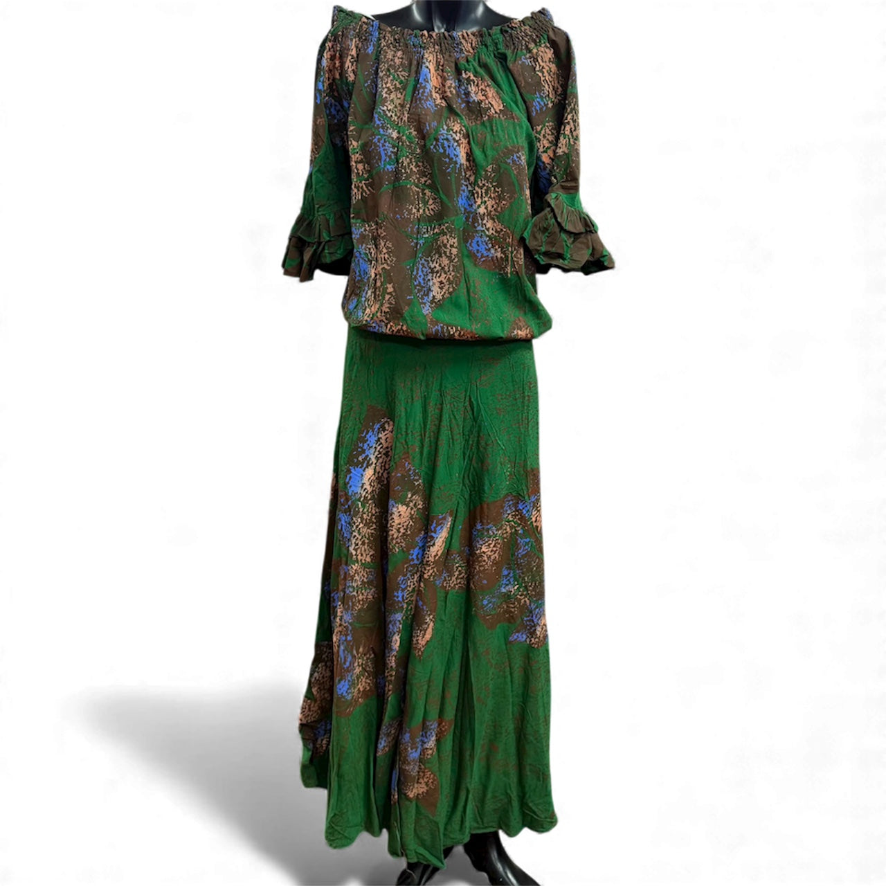 (Size 16) Hand-Painted Waist-band Dress