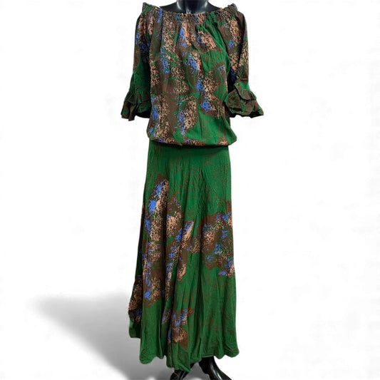 (Size 16) Hand-Painted Waist-band Dress