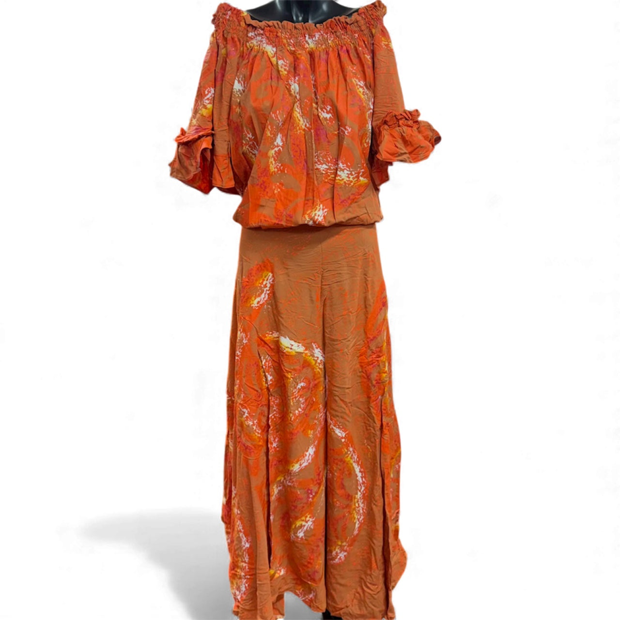 (Size 22) Hand-Painted Waist-band Dress