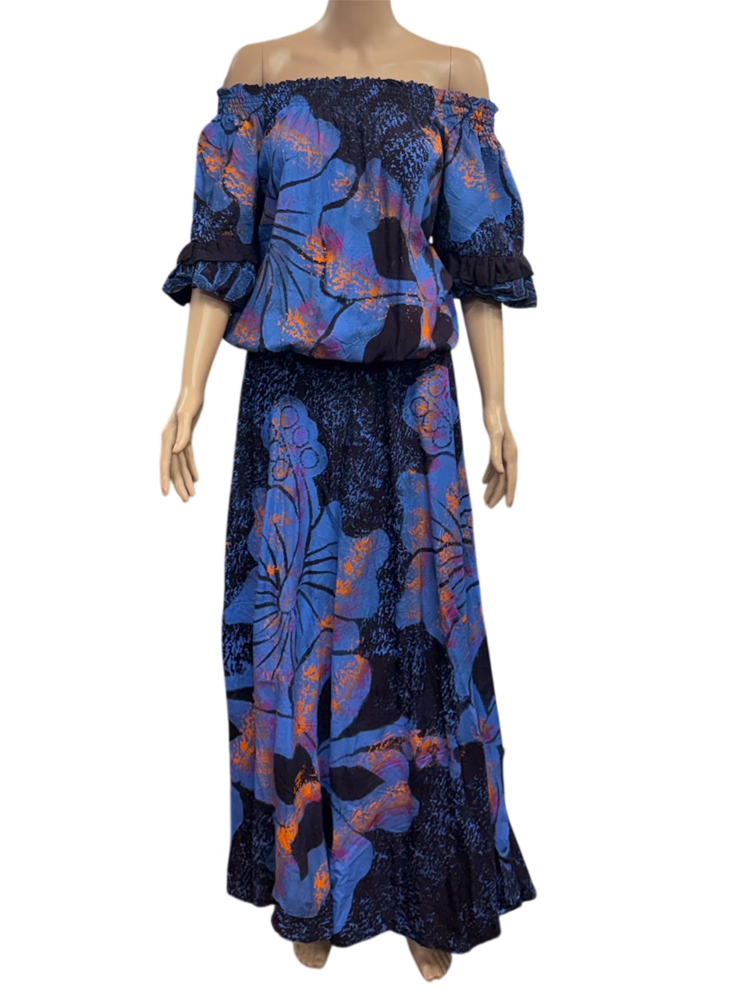 (Size 14) Hand-Painted Waist-band Dress