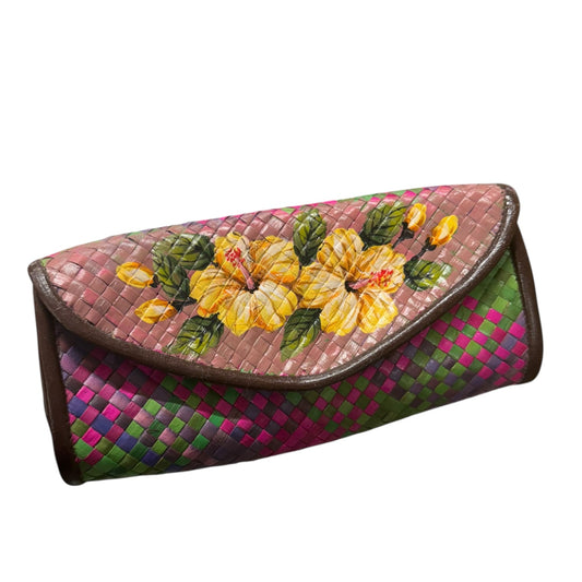Tausala Floral Hand-Painted Clutch