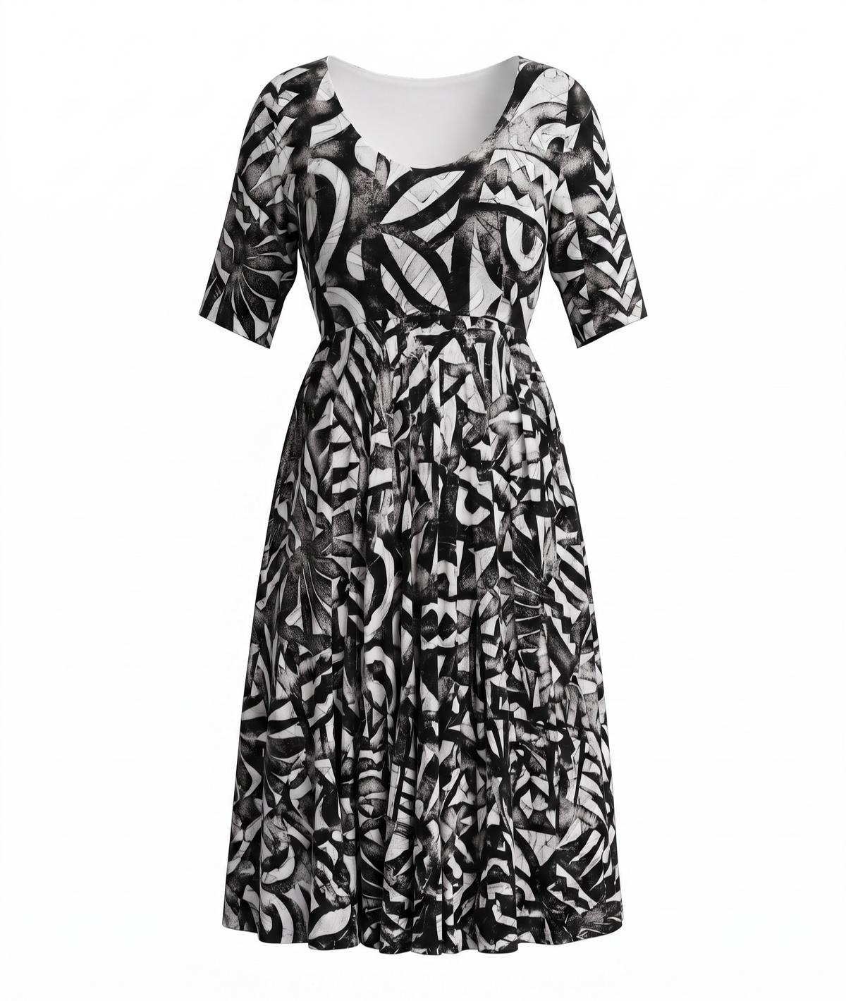 (Size 18) Hand-Painted A-Line Dress
