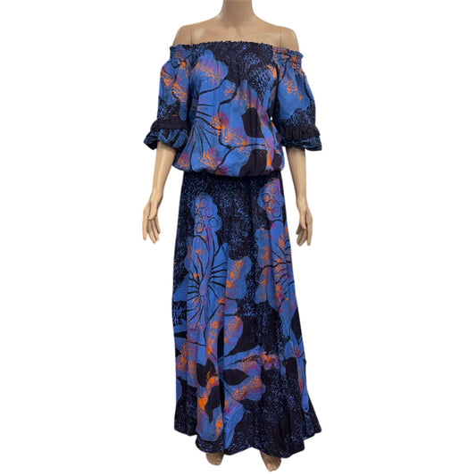 (Size 14) Hand-Painted Waist-band Dress