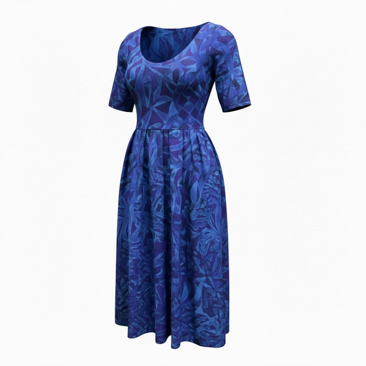 (Size 12) Hand-Painted A-Line Dress