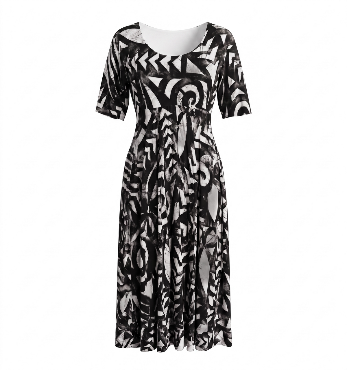 (Size 18) Hand-Painted A-Line Dress