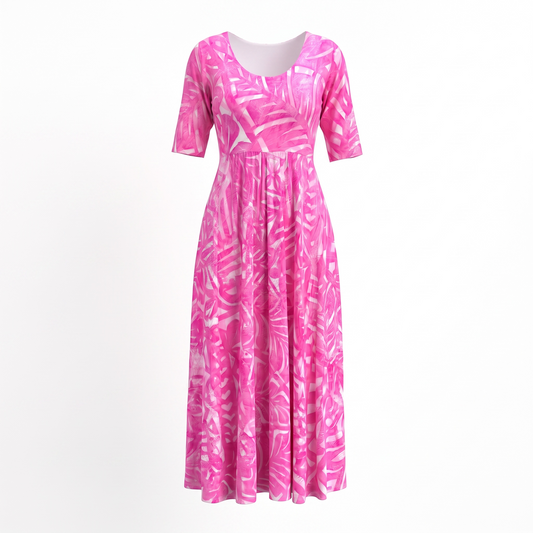 (Size 10) Hand-Painted A-Line Dress