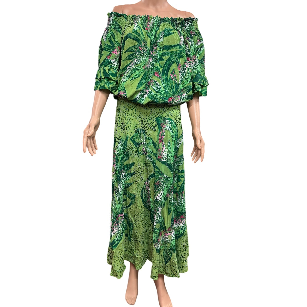 (Size 24) Hand-Painted Waist-band Dress