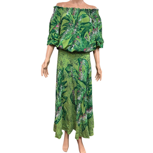 (Size 24) Hand-Painted Waist-band Dress