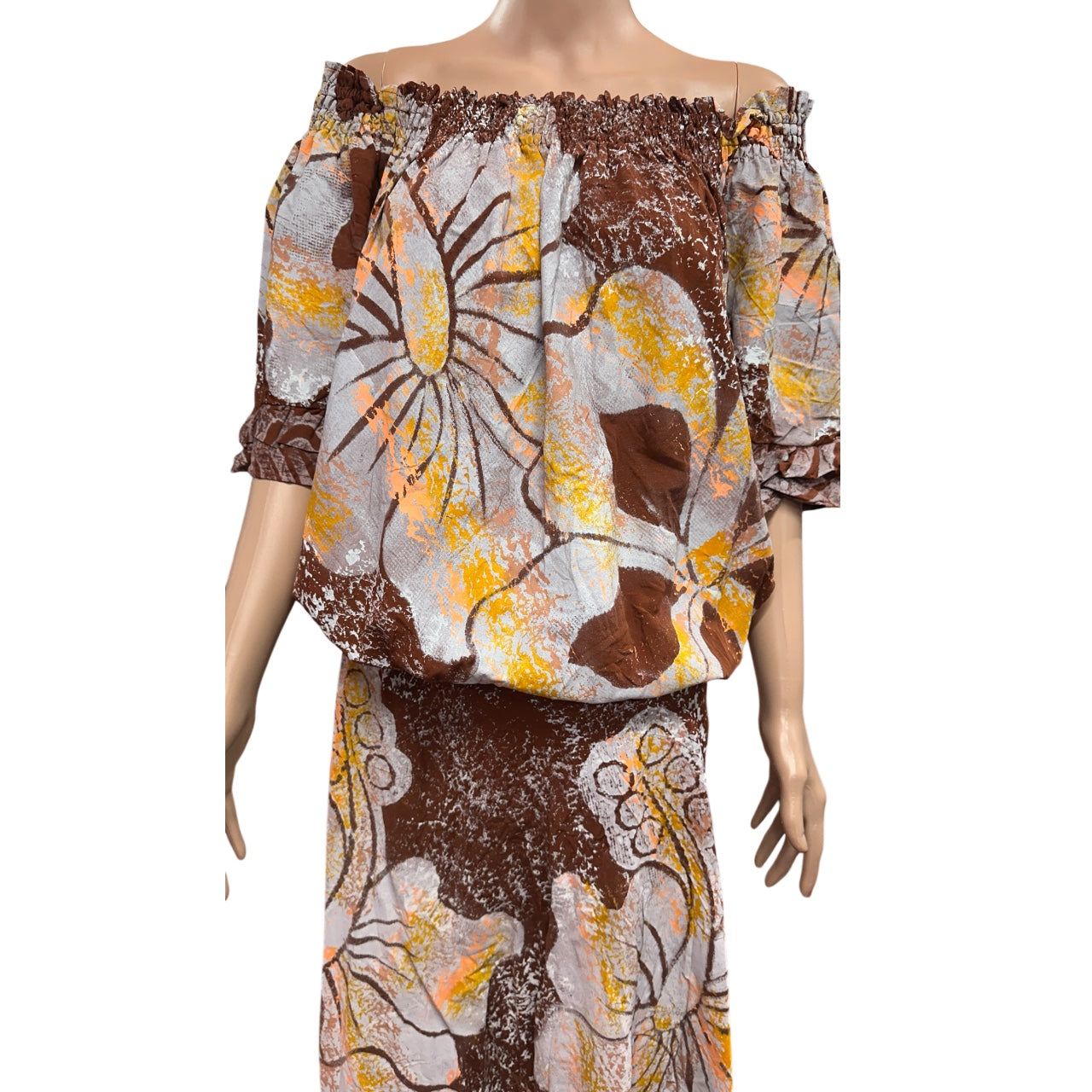 (Size 18) Hand-Painted Waist-band Dress