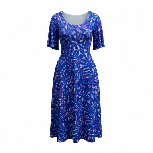 (Size 24) Hand-Painted A-Line Dress
