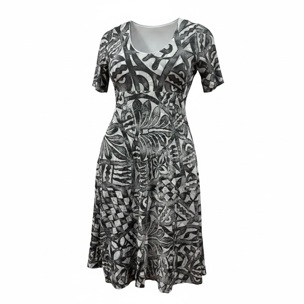 (Size 16) Hand-Painted A-Line Dress