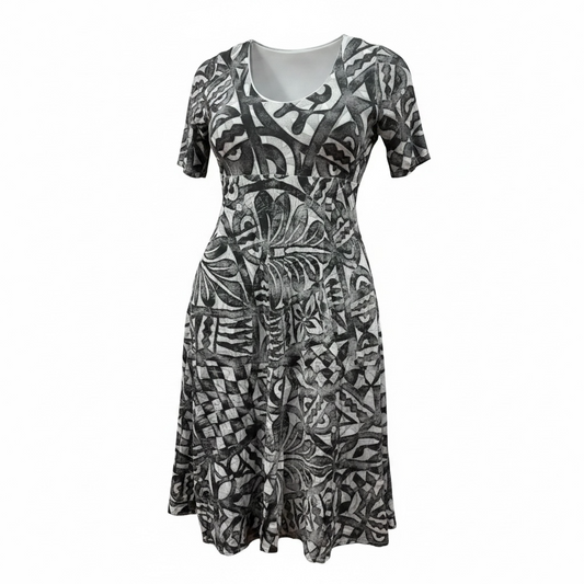 (Size 16) Hand-Painted A-Line Dress