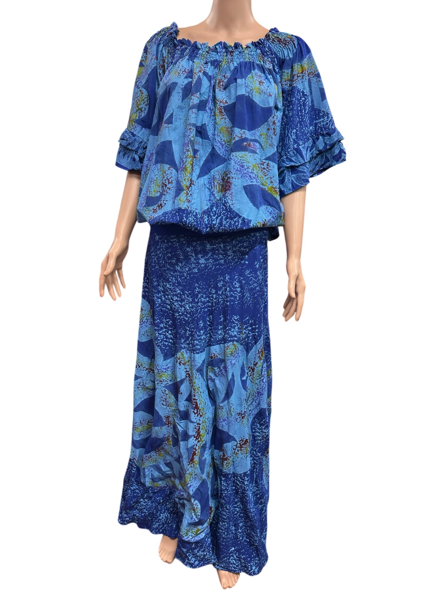 (Size 24) Hand-Painted Waist-band Dress