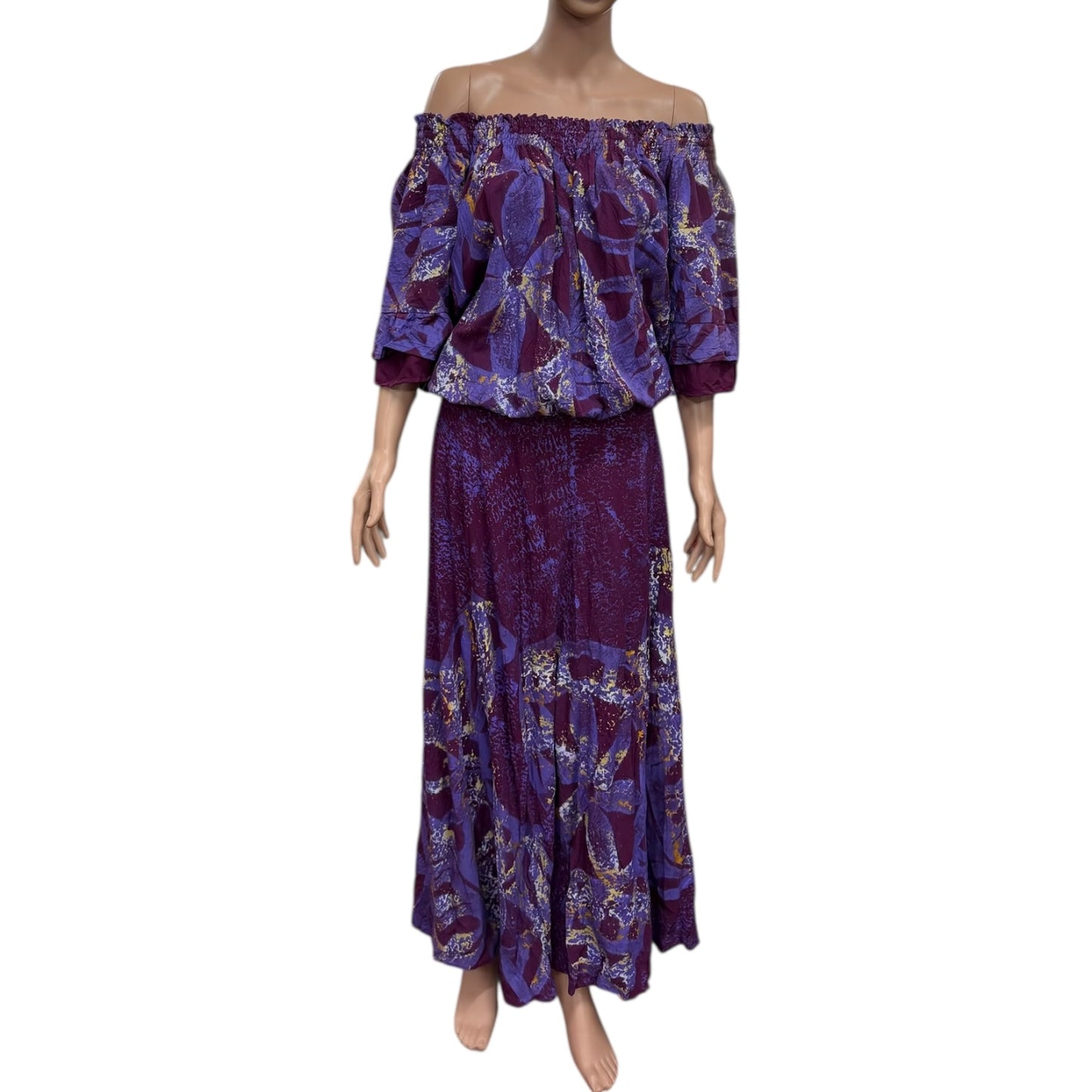 (Size 24) Hand-Painted Waist-band Dress