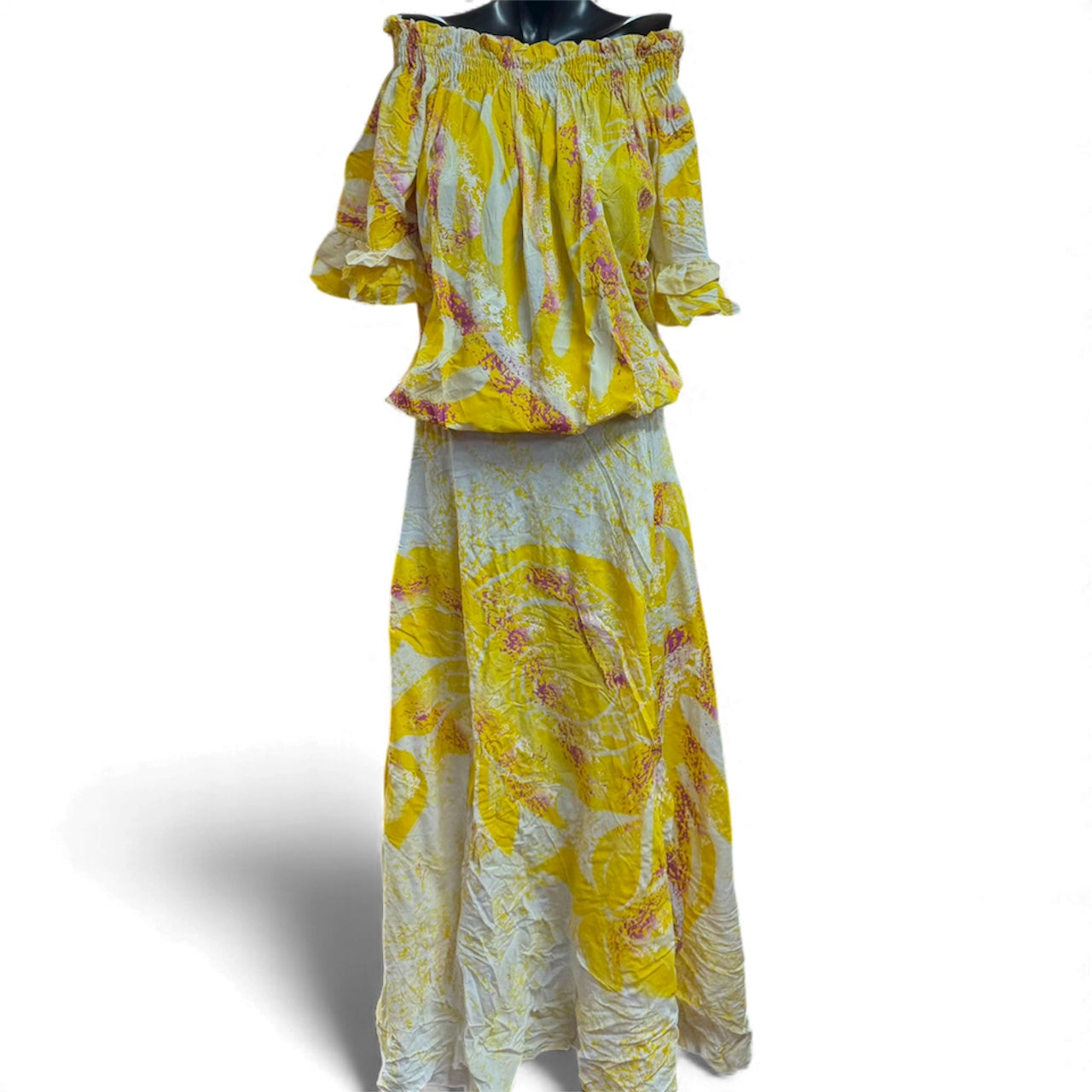 (Size 18) Hand-Painted Waist-band Dress