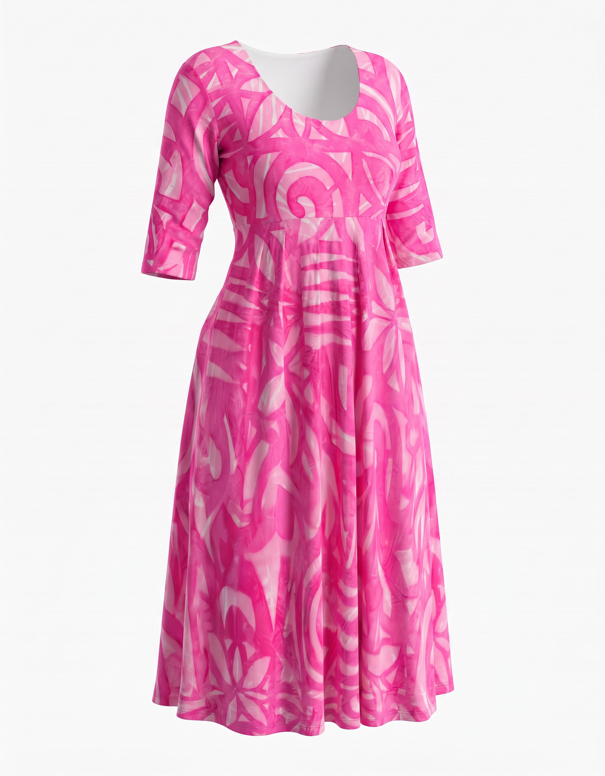 (Size 18) Hand-Painted A-Line Dress
