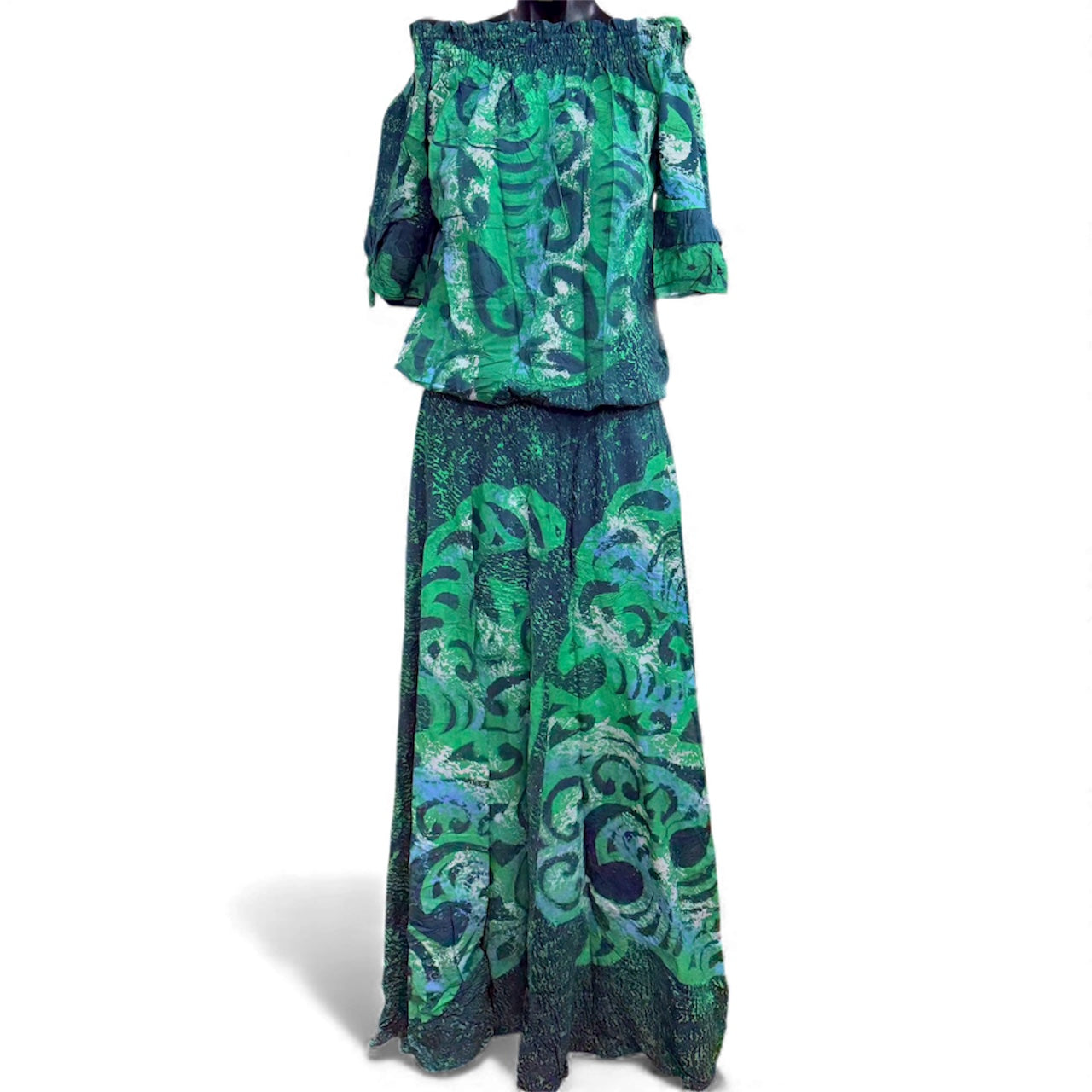 (Size 10) Hand-Painted Waist-band Dress