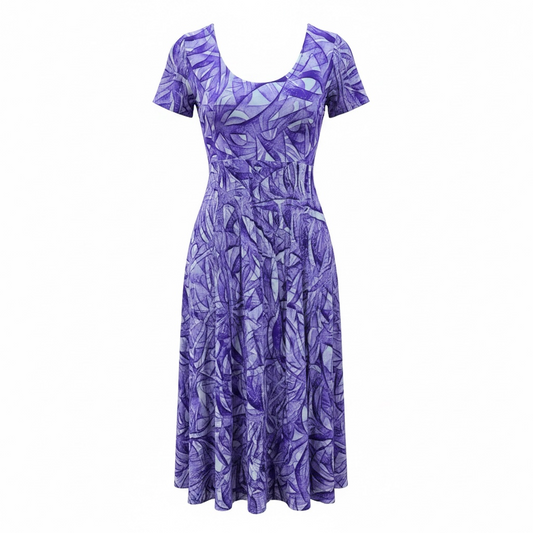 (Size 16) Hand-Painted A-Line Dress