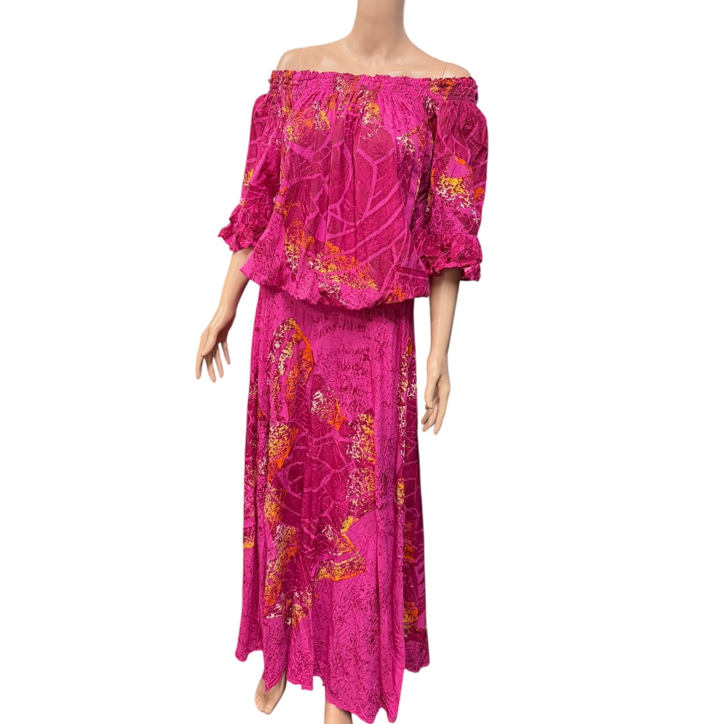 (Size 18) Hand-Painted Waist-band Dress