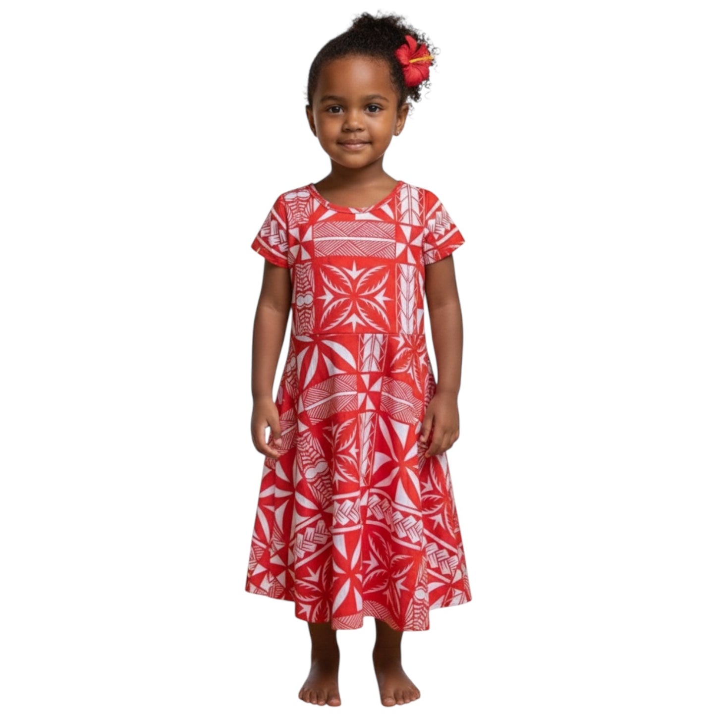 Red Tapa Girl’s Dress