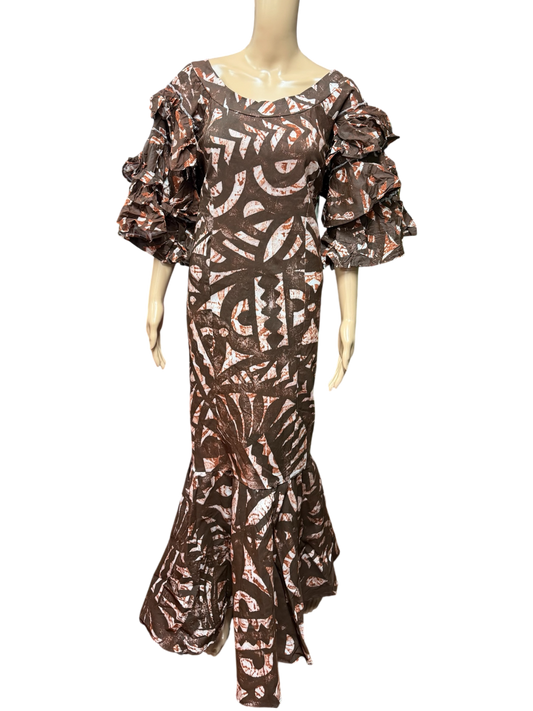 (Size 18) Mermaid Hand-painted Dress