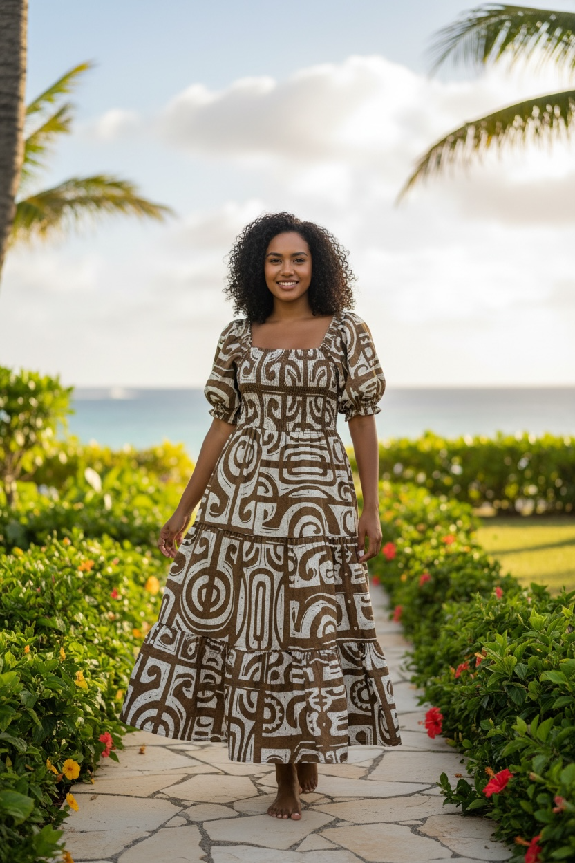 Cocoa Sands Smocked Midi Dress