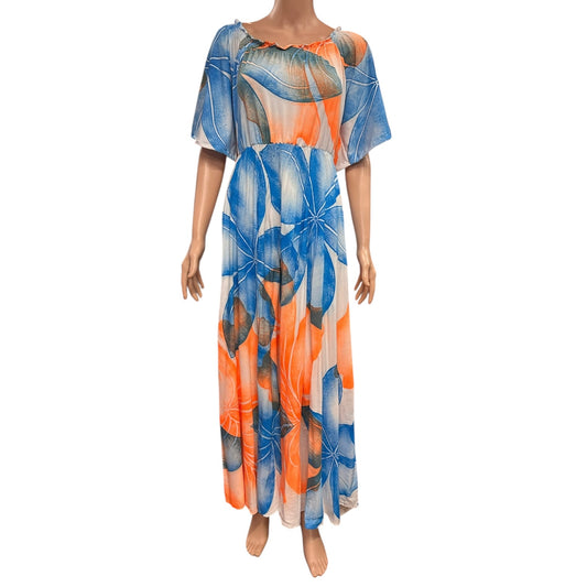 (Size 18) Hand-painted Petal Sleeves Dress