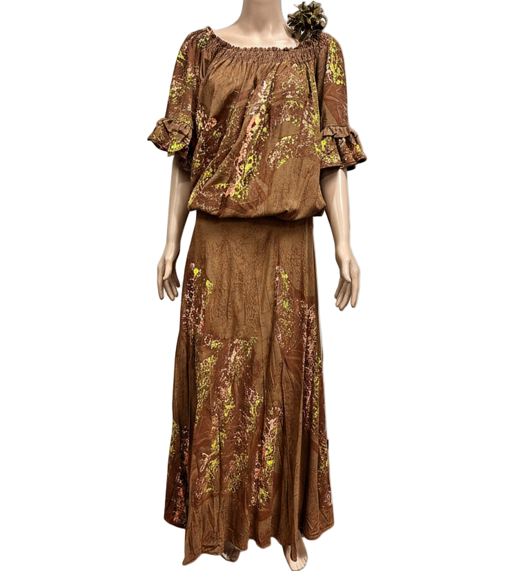 (Size 22) Hand-Painted Waist-band Dress