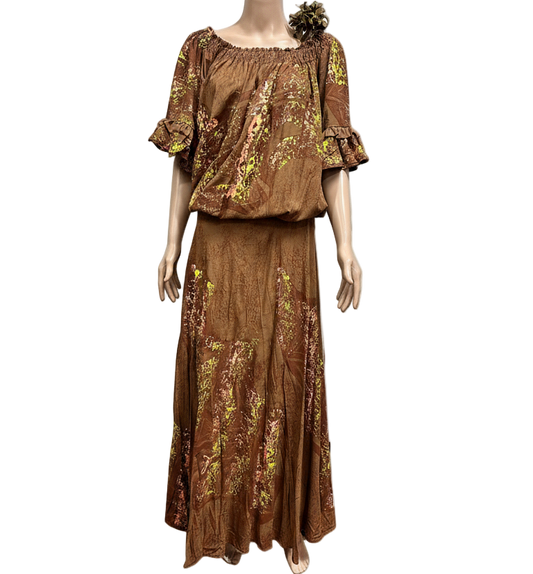 (Size 22) Hand-Painted Waist-band Dress