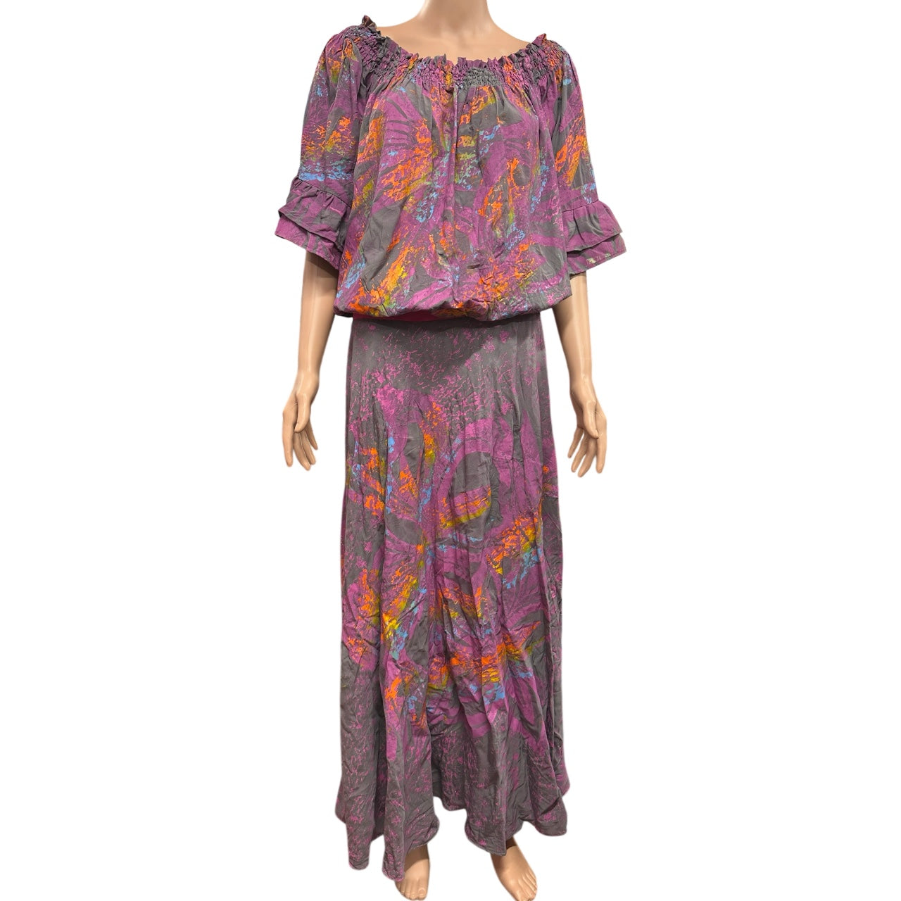 (Size 22) Hand-Painted Waist-band Dress