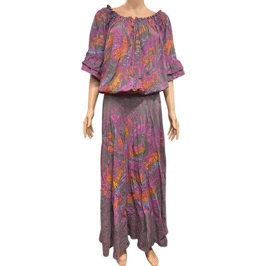 (Size 22) Hand-Painted Waist-band Dress