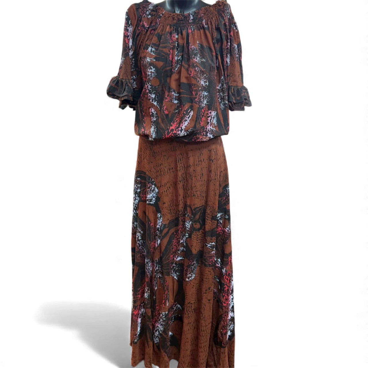 (Size 20) Hand-Painted Waist-band Dress