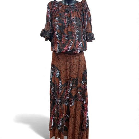 (Size 20) Hand-Painted Waist-band Dress