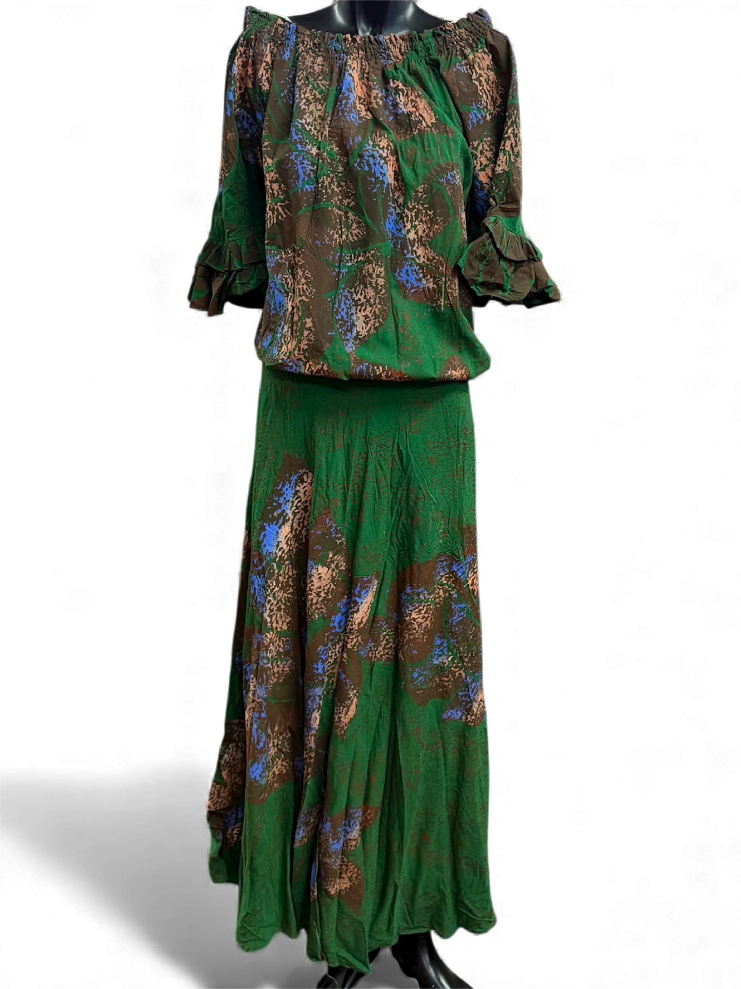 (Size 16) Hand-Painted Waist-band Dress