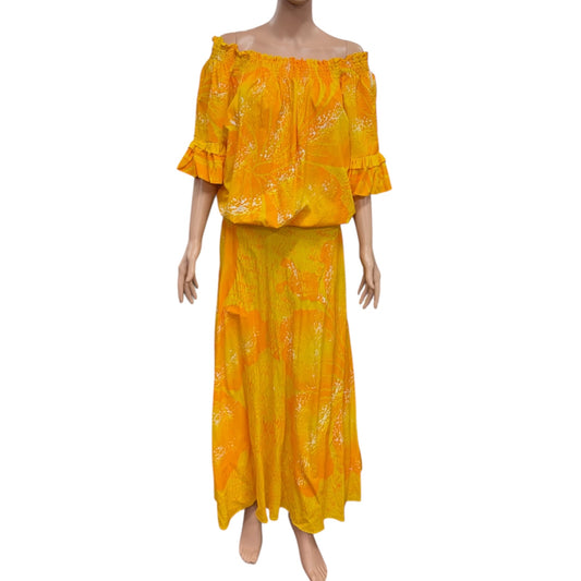 (Size 22) Hand-Painted Waist-band Dress